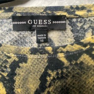 GUESS Los Angeles Green Snake 🐍 Print Top